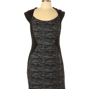Ann taylor dress scoop neckline knee length black